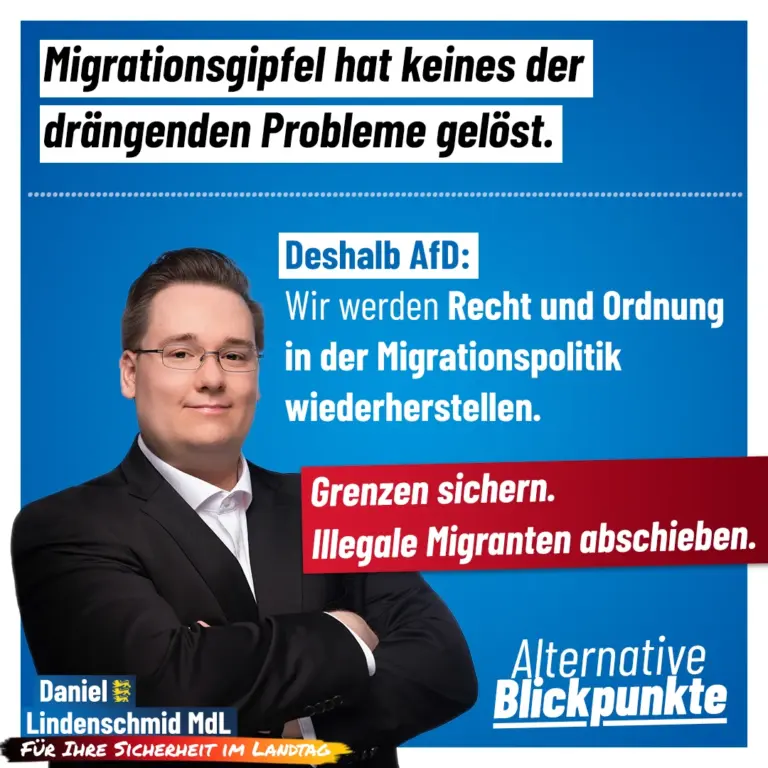 Wir stellen Recht und Ordnung in der Migrationspolitik wieder her!