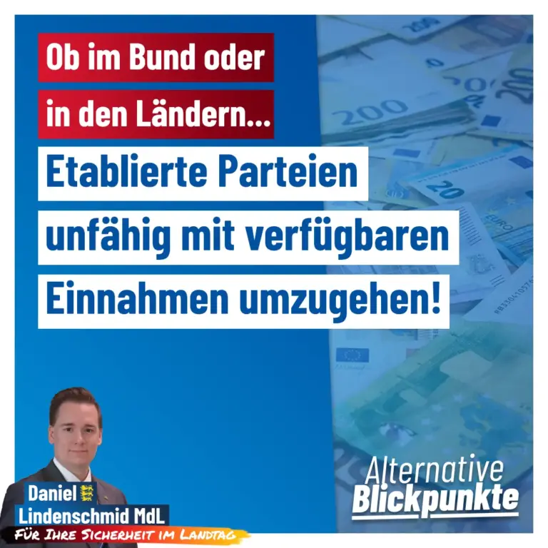 Etablierte Parteien unfähig, verantwortungsvoll zu haushalten!